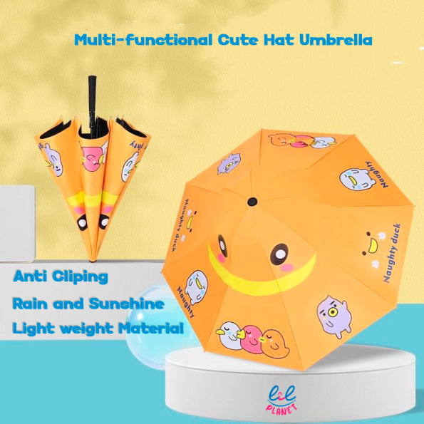 Hat-Shaped Orange Umbrella