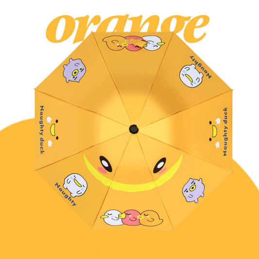 Hat-Shaped Orange Umbrella