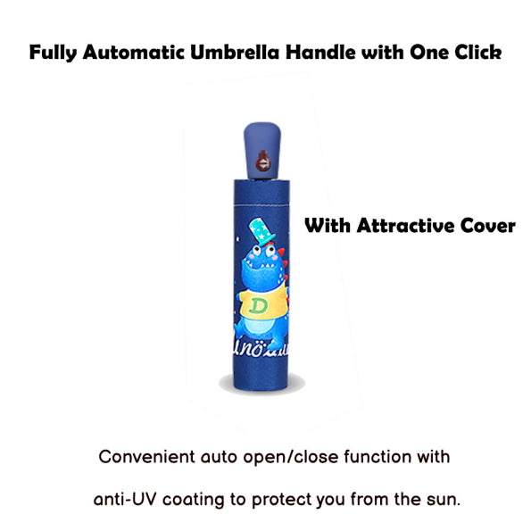 Automatic Three-Folding Umbrella Dino Green