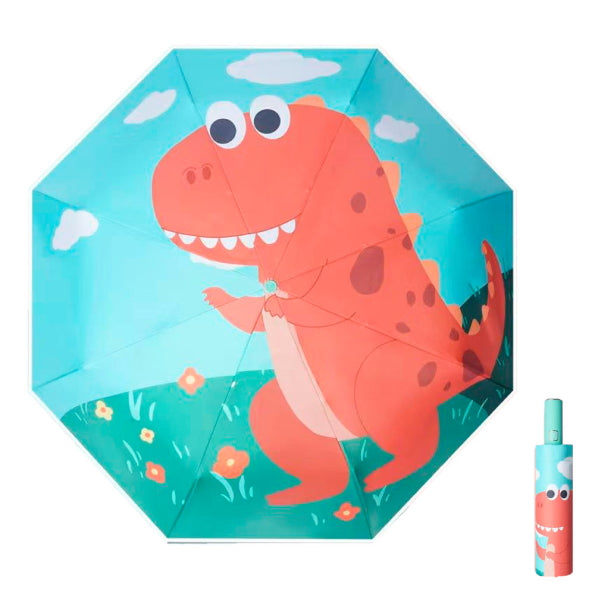 Automatic Three-Folding Umbrella Dino Green
