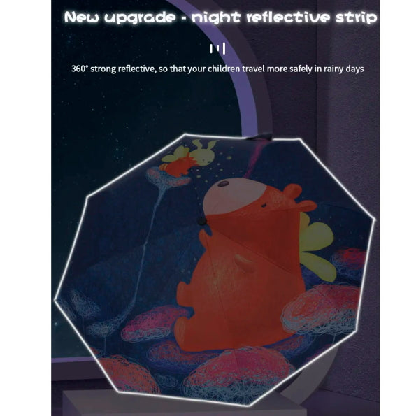 Automatic Three-Folding Umbrella Dino Blue