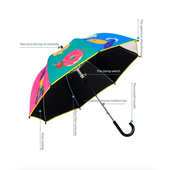 Half Circle Transparent Rainbow Umbrella