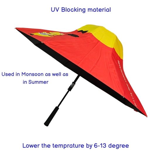 Hat-Shaped Red Umbrella
