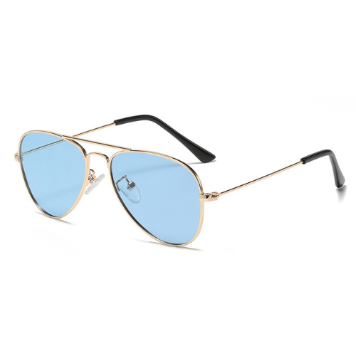Aviator Gold Blue Metal