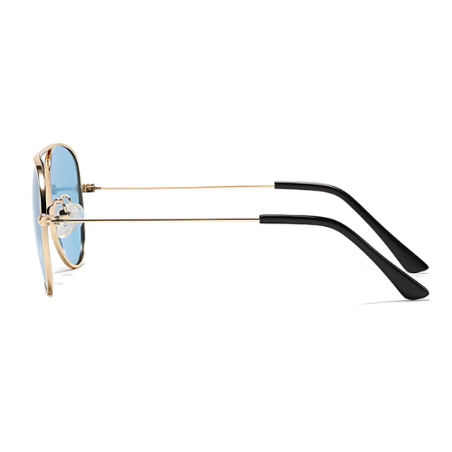 Aviator Gold Blue Metal