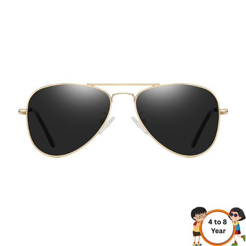 Aviator Gold Black Metal