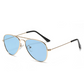Aviator Gold Blue Metal