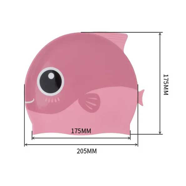 Pink Fish Swimming Cap