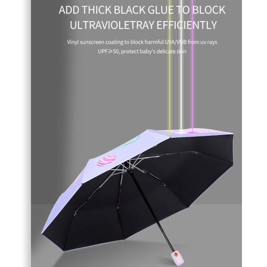 Automatic Three-Folding Umbrella Dino Blue