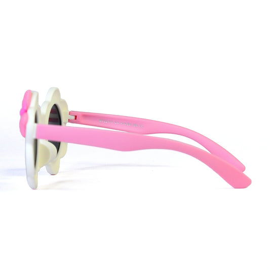 White Flowe Pink Bow