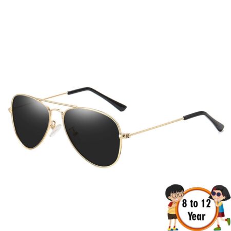 Aviator Gold Black Metal