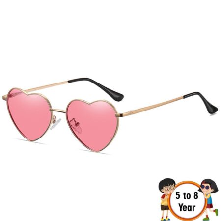 Gold Heart Pink Metal