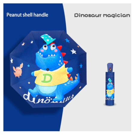 Automatic Three-Folding Umbrella Dino Blue