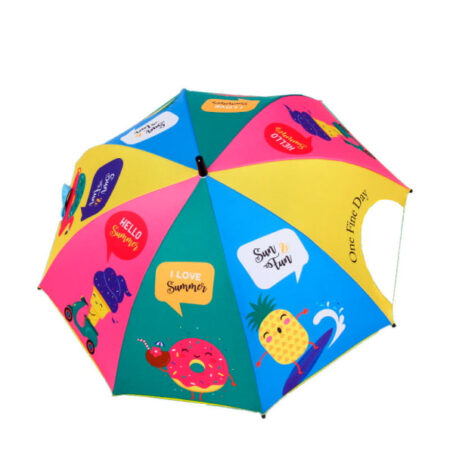 Half Circle Transparent Rainbow Umbrella