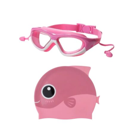 Big Frame Dark Pink And Pink Fish Cap Combo