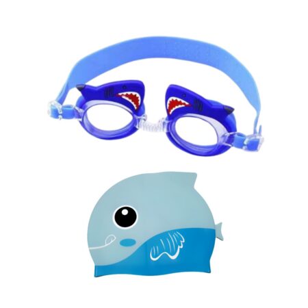 Shark Swimming Hoogle And Blue Fish Cap Combo