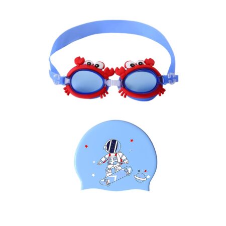 Crab Swimming Google And Astronaut Cap Combo
